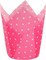 Large Muffin Greaseproof paper Baking cupcake cups, 2-1/4" x 4" Pink printed with Polka Dot Tulip Baking Cup(Large) (125pcs)